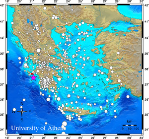 Jordskalv i Grekland i realtid | satellitkarta.se
